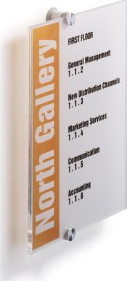 Tabelë informuese Durable Crystal Sign, A4 210 x 297mm, akrilik transparent