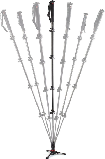 Monopod Manfrotto XPRO MVMXPROC5, 5 copa, fibër karboni, i zi