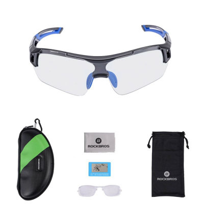 Syze sportive Rockbros Photochromic, lente fotokromatike, UV400, zi blu