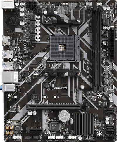 Pllakë amë GIGABYTE B450M K - AMD B450