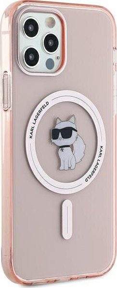 Kllëf telefoni Karl Lagerfeld KLHMP12MHFCCNOP për iPhone 12 / 12 Pro 6.1", me MagSafe, rozë