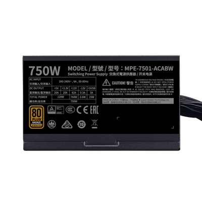 Burim energjie Cooler Master MWE Bronze MPE-7501-ACABW-BEU , 750W