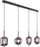 Llampë varese Globo Smoky 4 Light, 4xE14, metal, e zezë
