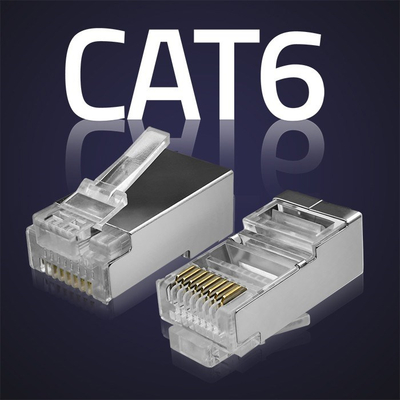Konektor rrjeti Qoltec Modular Plug 54556, RJ45, CAT6 FTP, 100 copë, metalik