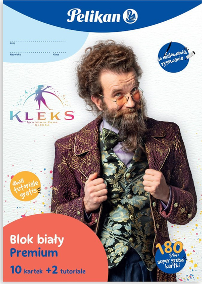 Bllok vizatimi Pelikan Creative Pad A4, 180g/m², 10 fletë, i bardhë