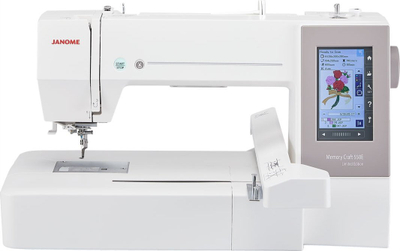 Makineri qëndisje Janome Memory Craft 550E, ekran me prekje, fushë 200 x 360 mm, e bardhë