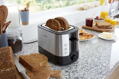 Toaster Philips Viva Collection HD2637/90, 2 feta, 1000W, i zi