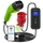 Karikues mobil për makinë elektrike Qoltec Type2, rregullim intensiteti, 2‑në‑1, jeshil