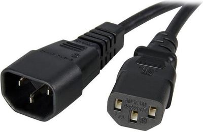 Kabllo StarTech, C13 - C14, 1 m, e zezë