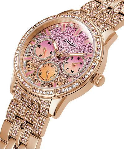 Orë dore për femra Guess Cascade GW0365L3, e artë rozë