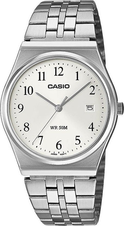 Ora dore Casio MTP-B145D-7BVEF, për meshkuj, analoge, argjendi