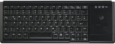 Tastierë Contour Design Active Key, industriale IP68, me trackball, e zezë