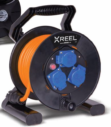 Bobinë zgjatese PCE Xreel, 30m, 4 priza, 3 x 2.5mm, IP44