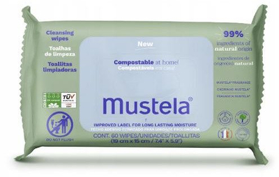 Peceta pastruese Mustela Cleansing Wipes, 60 copë, për bebe