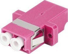 Adapter fibër optike Lanberg MM LC UPC, duplex OM4, plastike