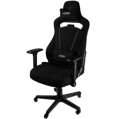 Karrige gaming Nitro Concepts E250, e rehathme ergonomike, mban deri 125 kg, e zezë