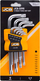 Set çelësa TORX JCB JCB-5098, 9 copa, T10H-T50H, çelik Cr-V