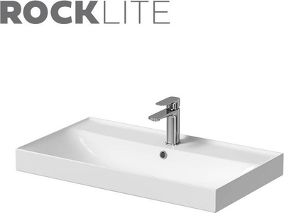 Lavaman mobiljeje Cersanit Larga 80 K120-010, qeramikë ROCKLITE, Euro White, i bardhë