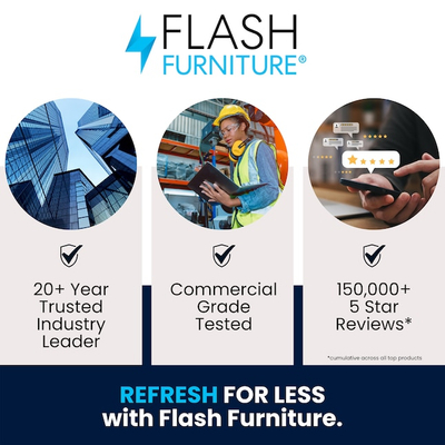 Stol bari Flash Furniture, 75cm, lëkurë sintetike, i zi