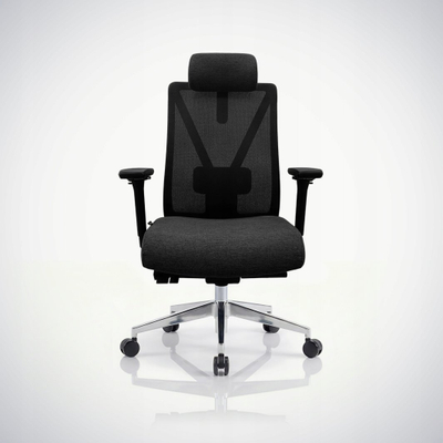 Karrige zyre Jan Nowak Vector, ergonomike, me rrjetë, e zezë