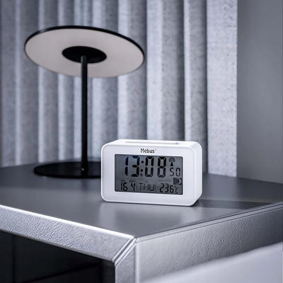 Termometër digjital Mebus 51461, LCD 2 rreshta, °C dhe °F, i bardhë