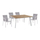 Set Tavolinë + 4 karrige alumini HM10598.01, bardhë