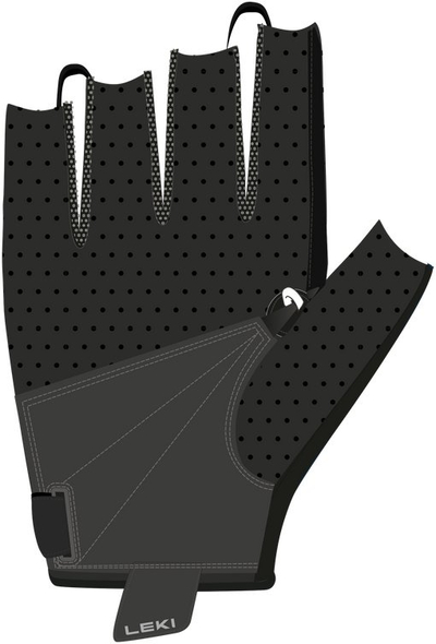 Спортски ракавици Leki Nordic Active Shark, за жени, со отсечени прсти, сиви, големина 11