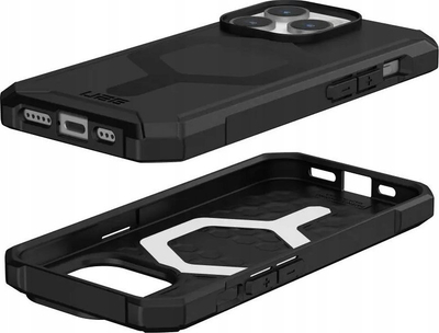 Maskë telefoni UAG Essential Armor MagSafe për iPhone 15 Pro, që s’e ha kollaj goditja, e zezë