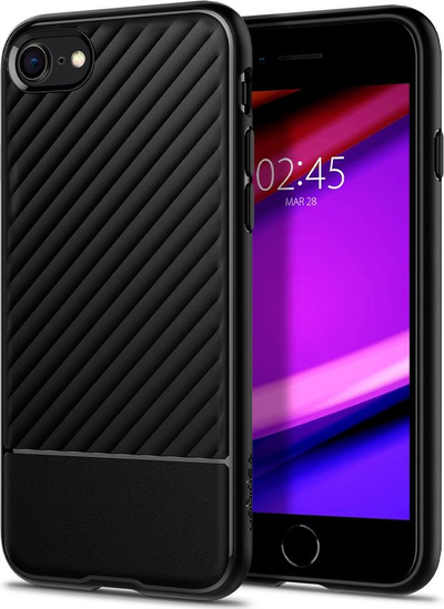 Mbulesë telefoni Spigen Core Armor për iPhone 7 8 SE 2020, TPU, matte, e zezë