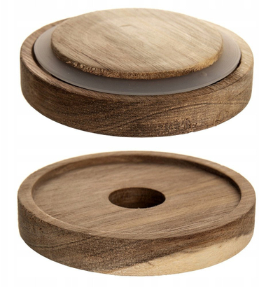 Kuti kuzhine Vialli Design, xham borosilikat, kapak dru akacie, mbyllje hermetike