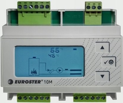 Kontroller valvule miksuese Euroster, për aktuator 3-pikësh 230V dhe pompë qarkullimi, me ekran LCD