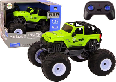 Makina off-road me pult LEAN Toys Sulong Truck, 2.4 GHz, shkalla 1:12, jeshile