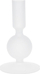 Qiri mbajtëse Home & Styling Collection Candlestick, 14 cm, xham, e bardhë mat