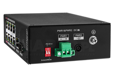 Switch industrial Dahua PFS3110-8ET-96-V2, 8 porte PoE, 2 porta uplink, i zi