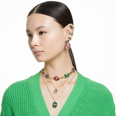 Vathë për femra Swarovski 5614453, të gjelbër/artë