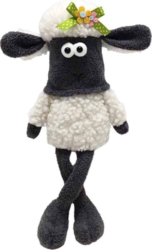 Figurë dekorative Saska Garden Sheep, 14 x 8 x 45 cm, pranverore, gri e bardhë