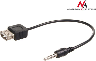 Përshtatës USB Maclean Jack, 3,5 mm, i zi 