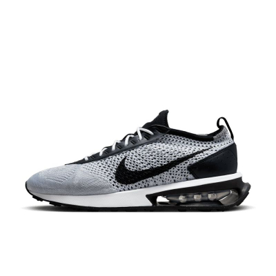 Atlete Nike Air Max Flyknit Racer, rrjetë Flyknit, amortizim Air, gri me të zezë
