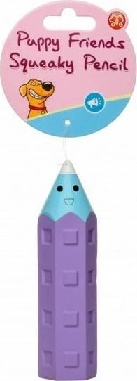 Lodër për qen SQUEAKY PENCIL, lateks, për raca të vogla, shumëngjyrëshe