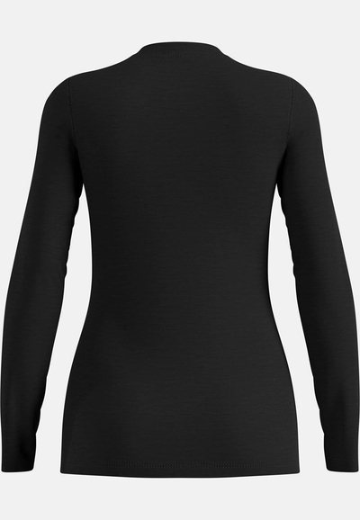 Bluzë termike Odlo Merino 160 Crew për femra, me mëngë të gjata, S, e zezë