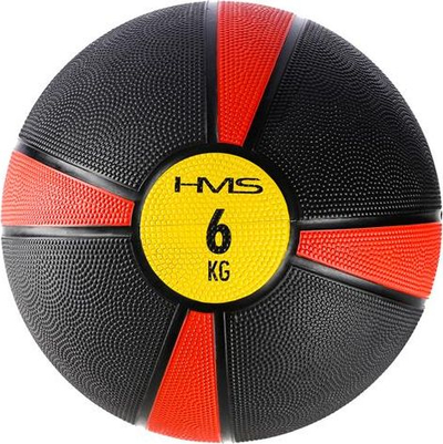 Top medicinal HMS NK06, 6kg, për ushtrime, i kuq me të zi