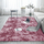 Tapet shaggy Thick Soft Plush Ombre, 80x150 cm, antirrëshqitës, rozë ombre