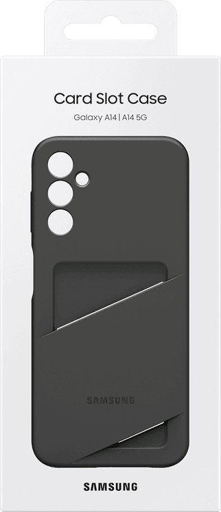 Mbulesë telefoni Samsung Galaxy A14 EF-OA146, TPU, me xhep për kartë, e zezë