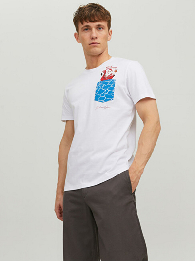 Maicë Jack&Jones JORCHRISTMAS Regular Fit, e bardhë