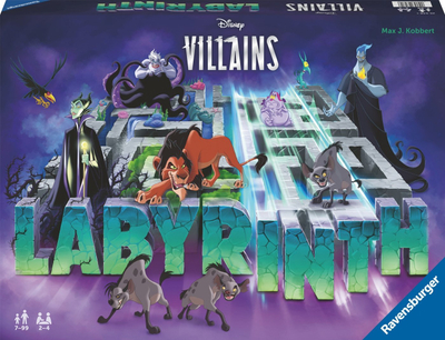 Lojë tavoline Ravensburger Villains Labyrinth, me strategji, për familje, shumëngjyrëshe