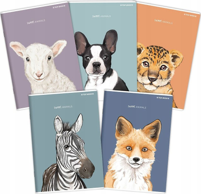 Fletore Top 2000 Sweet Animal, A5, 96 fleta, me vija
