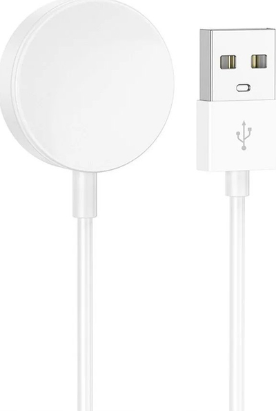 Kabull karikues për smartwatch Hoco Y14, USB A, magnetik, i bardhë