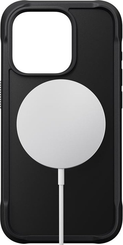 Mbrojtëse telefoni Nomad Rugged Case për iPhone 15 Pro, me MagSafe, ngjyrë e zezë