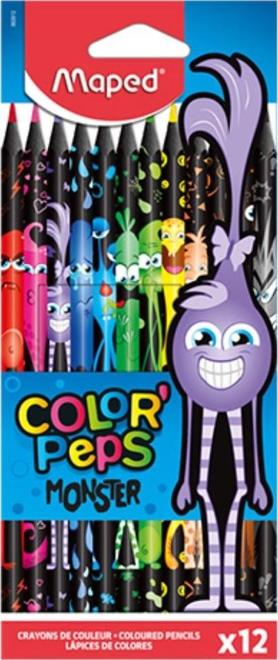 Lapsa ngjyrose Maped ColorPeps Monster, set me 12 copa, shumëngjyrëshe
