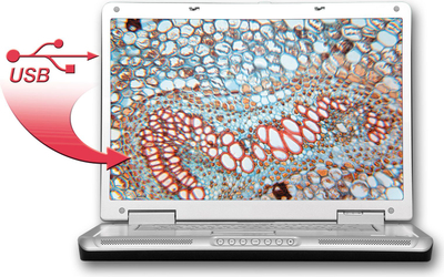 Mикроскоп Bresser Biolux CEA USB, 40 1024x, едукативен сет